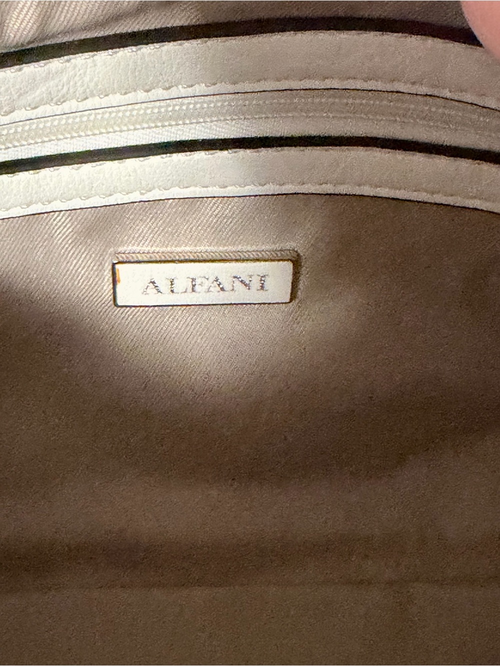 Alfani White Crossbody Purse with Pink Floral Watercolor Print - Picture 7 of 7